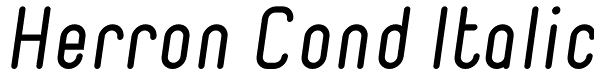 Herron Cond Italic Font