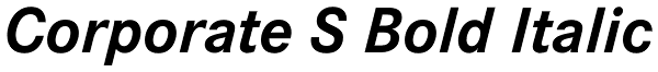 Corporate S Bold Italic Font