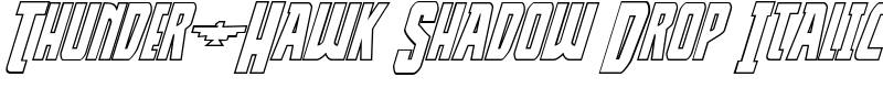 Thunder-Hawk Shadow Drop Italic Font