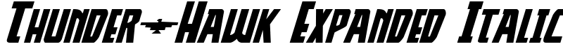 Thunder-Hawk Expanded Italic Font