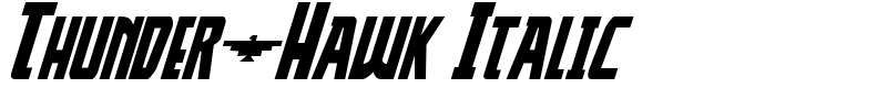 Thunder-Hawk Italic Font