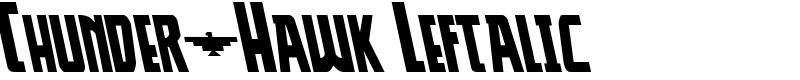 Thunder-Hawk Leftalic Font