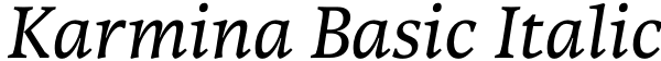 Karmina Basic Italic Font