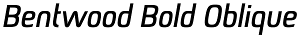Bentwood Bold Oblique Font