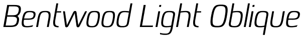 Bentwood Light Oblique Font