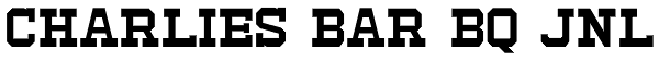 Charlies Bar BQ JNL Font