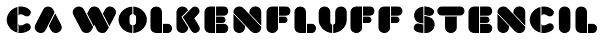 CA Wolkenfluff Stencil Font