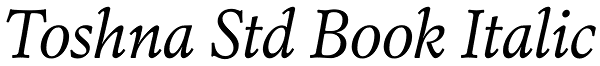 Toshna Std Book Italic Font