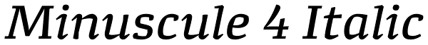 Minuscule 4 Italic Font