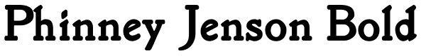 Phinney Jenson Bold Font