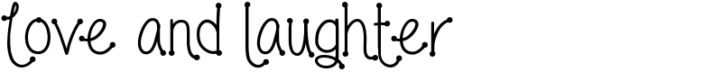 Love and laughter Font