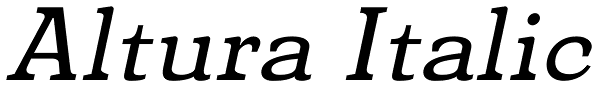 Altura Italic Font