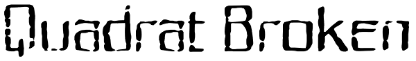 Quadrat Broken Font