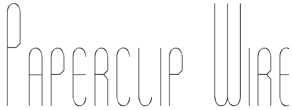 Paperclip Wire Font