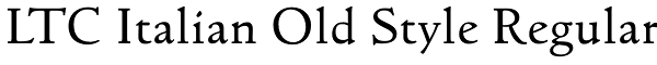 LTC Italian Old Style Regular Font