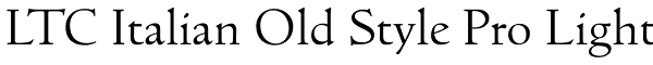 LTC Italian Old Style Pro Light Font