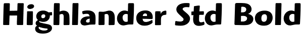 Highlander Std Bold Font