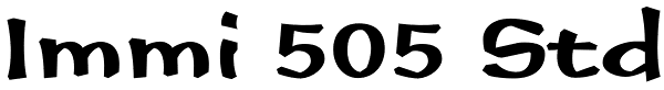 Immi 505 Std Font