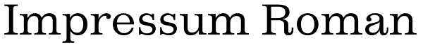 Impressum Roman Font