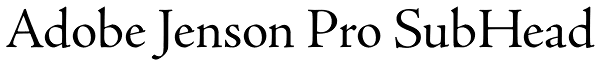 Adobe Jenson Pro SubHead Font