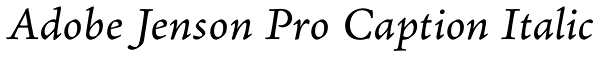 Adobe Jenson Pro Caption Italic Font