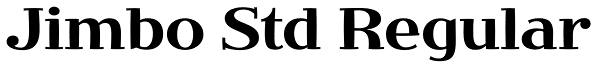 Jimbo Std Regular Font