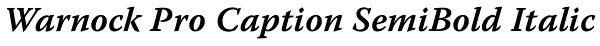 Warnock Pro Caption SemiBold Italic Font