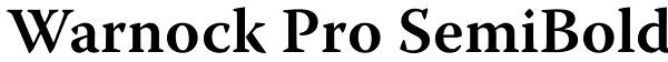 Warnock Pro SemiBold Font