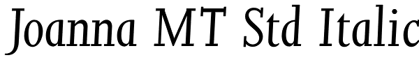 Joanna MT Std Italic Font