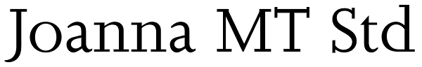 Joanna MT Std Font