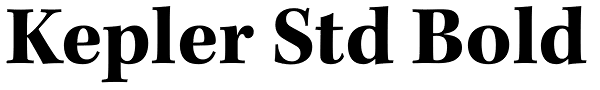 Kepler Std Bold Font