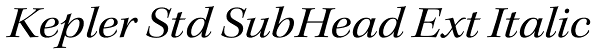 Kepler Std SubHead Ext Italic Font