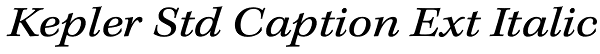 Kepler Std Caption Ext Italic Font