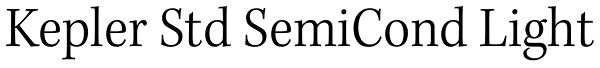 Kepler Std SemiCond Light Font