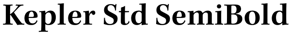 Kepler Std SemiBold Font