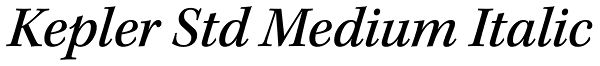 Kepler Std Medium Italic Font