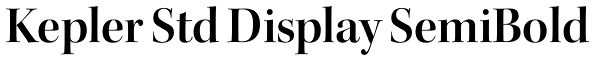 Kepler Std Display SemiBold Font