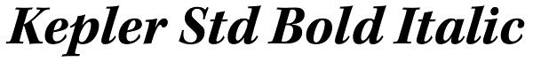 Kepler Std Bold Italic Font