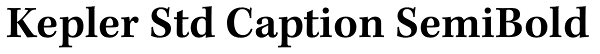 Kepler Std Caption SemiBold Font