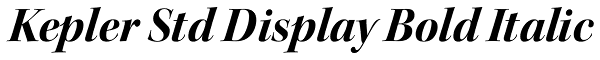 Kepler Std Display Bold Italic Font