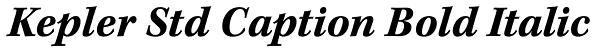 Kepler Std Caption Bold Italic Font