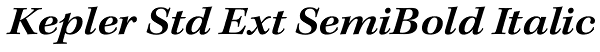 Kepler Std Ext SemiBold Italic Font