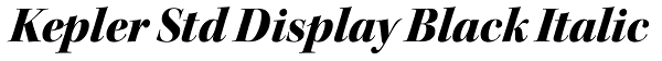 Kepler Std Display Black Italic Font