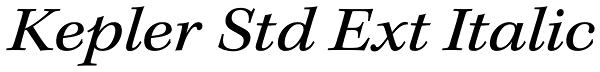 Kepler Std Ext Italic Font