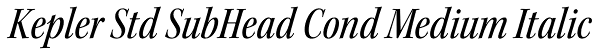 Kepler Std SubHead Cond Medium Italic Font