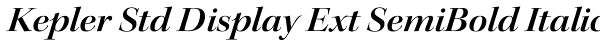 Kepler Std Display Ext SemiBold Italic Font