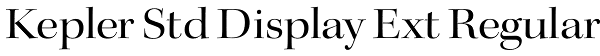 Kepler Std Display Ext Regular Font