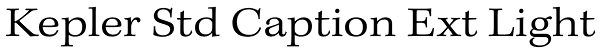 Kepler Std Caption Ext Light Font