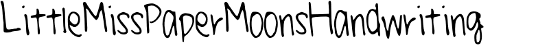 LittleMissPaperMoonsHandwriting Font