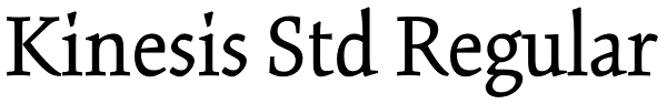 Kinesis Std Regular Font